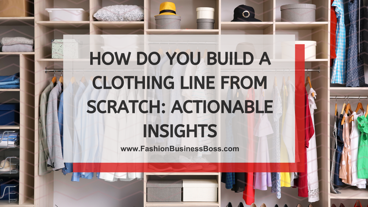 How Do You Build a Clothing Line from Scratch: Actionable Insights