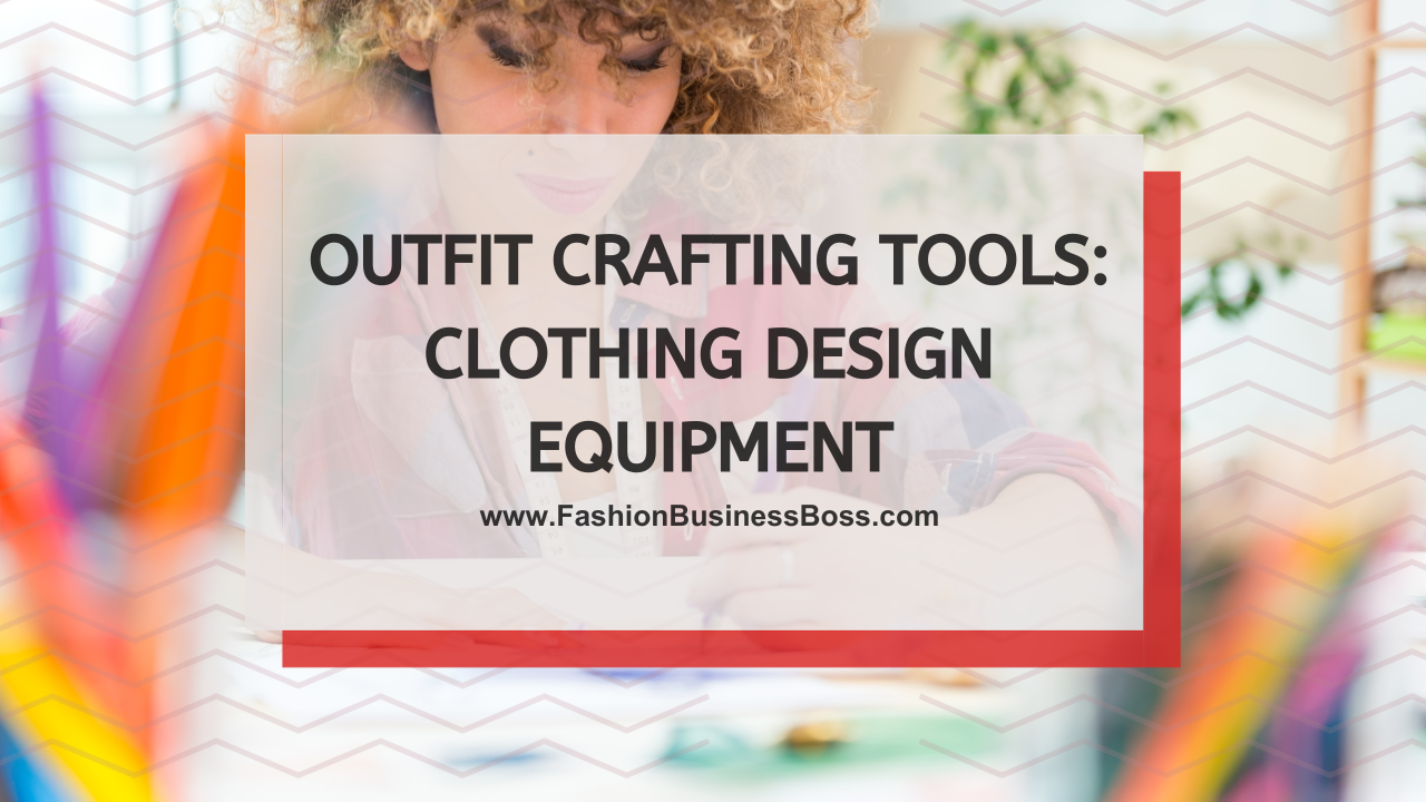 Outfit Crafting Tools: Clothing Design Equipment