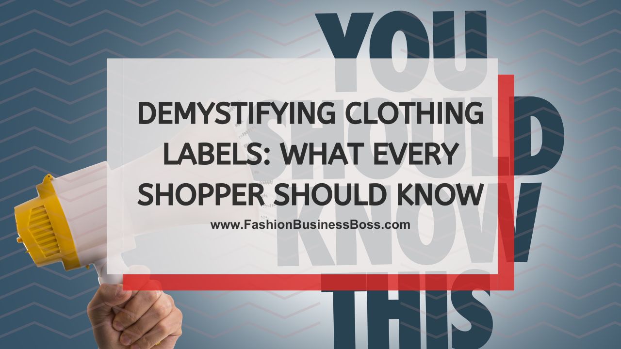 Demystifying Clothing Labels: What Every Shopper Should Know