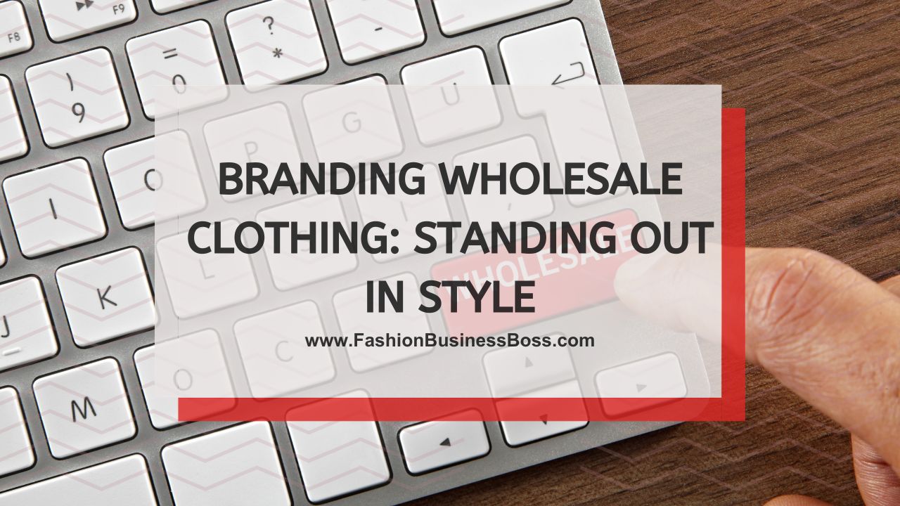 Branding Wholesale Clothing: Standing Out in Style