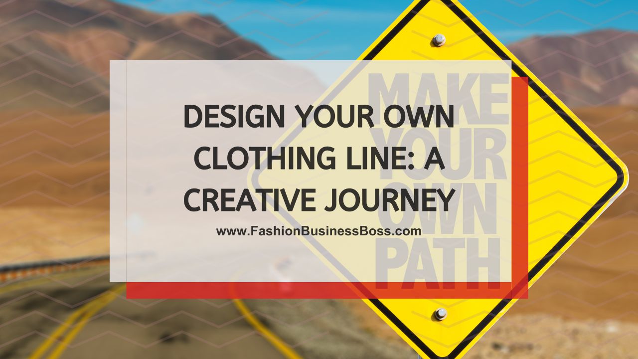 Design Your Own Clothing Line: A Creative Journey
